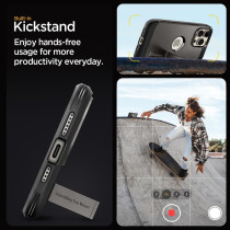 Spigen Magnetic Tough Armor MagFit Designed For iPhone 15 Pro Case, Military-Grade Protection Kickstand Compatible With MagSafe 2023, Gunmetal, ACS06732