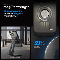 Spigen Magnetic Tough Armor MagFit Designed For iPhone 15 Pro Case, Military-Grade Protection Kickstand Compatible With MagSafe 2023, Gunmetal, ACS06732