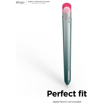 Elago Compatible With Apple Pencil Pro Case And Apple Pencil 2nd Generation Case, Compatible With Magnetic Charging, Double Tap, Squeeze, Haptic Must Read Installation Instructions, Midnight Green, ‎EAPEN2-SC-MGR