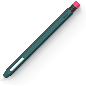 Elago Compatible With Apple Pencil Pro Case And Apple Pencil 2nd Generation Case, Compatible With Magnetic Charging, Double Tap, Squeeze, Haptic Must Read Installation Instructions, Midnight Green, EAPEN2-SC-MGR