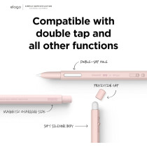 Elago X Monami Compatible With Apple Pencil Pro Case And Apple Pencil 2nd Generation Case, Compatible With Magnetic Charging, Double Tap, Squeeze Must Read Installation Instructions, Peony Pink, EAPEN2-SC-MNM-PEONY