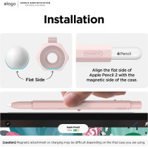 Elago X Monami Compatible With Apple Pencil Pro Case And Apple Pencil 2nd Generation Case, Compatible With Magnetic Charging, Double Tap, Squeeze Must Read Installation Instructions, Peony Pink, EAPEN2-SC-MNM-PEONY
