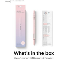 Elago X Monami Compatible With Apple Pencil Pro Case And Apple Pencil 2nd Generation Case, Compatible With Magnetic Charging, Double Tap, Squeeze Must Read Installation Instructions, Peony Pink, EAPEN2-SC-MNM-PEONY