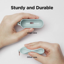 Elago Liquid Silicone Case Compatible With AirPods Pro Case Cover Keychain Included, Triple Layer Protection, Safeguard Design, Supports Wireless Charging, Mint, EAPPRH-HANG-MT