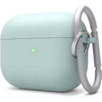 Elago Liquid Silicone Case Compatible With AirPods Pro Case Cover Keychain Included, Triple Layer Protection, Safeguard Design, Supports Wireless Charging, Mint, EAPPRH-HANG-MT
