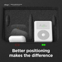 Elago Airpods W6 Tesla Charging Stand Designed For 2021/2022/2023, Tesla Model 3/Y Wireless Charging Pad Car Center Council Interior Accessories Compatible With Airpods Pro2, Airpods Pro1, Airpods 3, White, EAPST-WT6-TESLA-WH