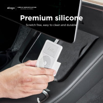 Elago Airpods W6 Tesla Charging Stand Designed For 2021/2022/2023, Tesla Model 3/Y Wireless Charging Pad Car Center Council Interior Accessories Compatible With Airpods Pro2, Airpods Pro1, Airpods 3, White, EAPST-WT6-TESLA-WH