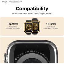 Elago Duo Case Compatible With Apple Watch 9/8/7/6/5/4/SE, Compatible With iWatch 41mm/40mm, Full Protection Hard PC Plus TPU Material, Full Access To Screen, Two PCs Included, Strap Not Included, Yellow/Black/Clear, EAW41DUO-BKYE