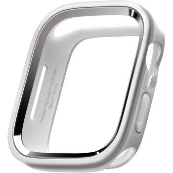 Elago Duo Case Compatible With Apple Watch 9/8/7/6/5/4/SE, Compatible With iWatch 41mm/40mm, Full Protection Hard PC Plus TPU Material, Full Access To Screen, Two PCs Included, Strap Not Included, Metallic Dark Grey/Clear, EAW41DUO-TRMDGY