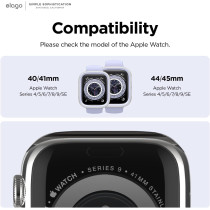 Elago Duo Case Compatible With Apple Watch 9/8/7/6/5/4/SE, Compatible With iWatch 41mm/40mm, Full Protection Hard PC Plus TPU Material, Full Access To Screen, Two PCs Included, Strap Not Included, Purple/Clear, EAW41DUO-TRPU