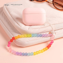 Elago Bead Wrist Lanyard Cute Key Chain Bracelet Wallet For Women, Rainbow, EBEADSTRAP-RAINBOW