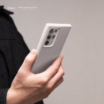 Elago Compatible With Samsung Galaxy S22 Ultra Case Liquid Silicone Case, Full Body Screen Camera Protective Cover, Shockproof, Slim Phone Case, Anti-Scratch Soft Microfiber Lining, 6.8 inch, Stone, EGS22SC68