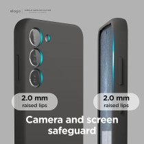 Elago Compatible With Samsung Galaxy S23 Plus Case, Liquid Silicone Case, Full Body Protective Cover, Shockproof, Slim Phone Case, Anti-Scratch Soft Microfiber Lining, 6.6 inch, Black, EGS23SC66-BK
