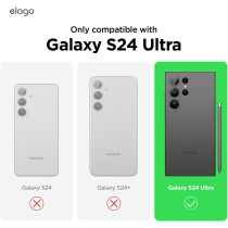 Elago Compatible With Samsung Galaxy S24 Ultra Case, X-Ray Case With Card Holder, Full Body Protective Cover, Shockproof, Unique Design Phone Case, Anti-Scratch Soft Microfiber Lining, 6.8 inch, Black/Transparent, EGS24XR68-BKTR