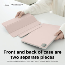 Elago Case For iPad 10th Generation iPad Case With Magnetic Attachment To Metal Materials, Compatible With Apple iPad Pencil And Elago's Pencil Case, Sand Pink, EPAD109-10-MFLO-SPK