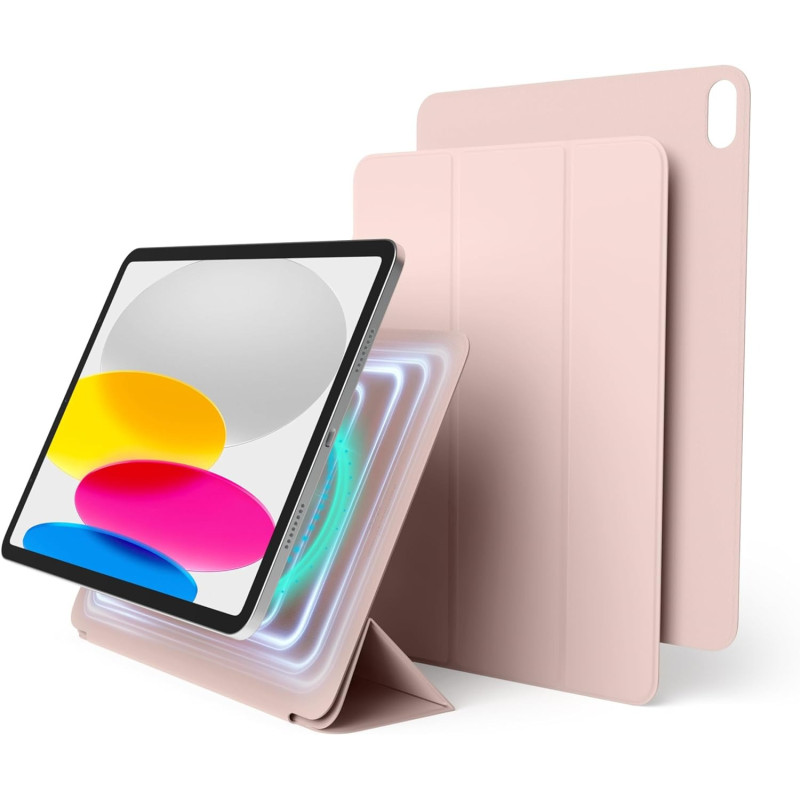 Elago Case For iPad 10th Generation iPad Case With Magnetic Attachment To Metal Materials, Compatible With Apple iPad Pencil And Elago's Pencil Case, Sand Pink, EPAD109-10-MFLO-SPK