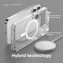 Elago Magnetic Hybrid Clear Case Compatible With iPhone 14 Pro Case And Compatible With MagSafe, 6.1", US Military Grade Drop Protection, PC Plus TPU Hybrid Technology, Reduced Yellowing, Transparent, ES14MSHB61PRO-TR