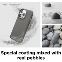 Elago Compatible With iPhone 14 Pro Case, Pebble Case, Full Body Protective Cover, Shockproof, Special Pebble Coated, Slim, Anti-Scratch, 6.1 inch, City Grey, ES14PB61PRO-CTGY