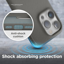 Elago Compatible With iPhone 14 Pro Case, Pebble Case, Full Body Protective Cover, Shockproof, Special Pebble Coated, Slim, Anti-Scratch, 6.1 inch, City Grey, ES14PB61PRO-CTGY