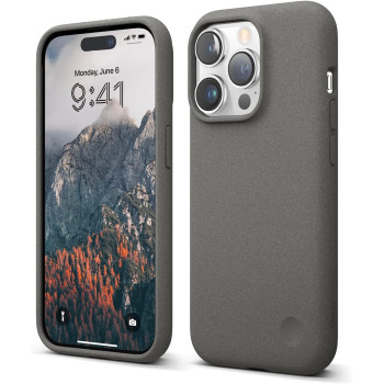Elago Compatible With iPhone 14 Pro Case, Pebble Case, Full Body Protective Cover, Shockproof, Special Pebble Coated, Slim, Anti-Scratch, 6.1 inch, City Grey, ES14PB61PRO-CTGY