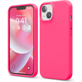 Elago Compatible With iPhone 14 Case, Liquid Silicone Case, Full Body Protective Cover, Shockproof, Slim Phone Case, Anti-Scratch Soft Microfiber Lining, 6.1 inch, Ice Red, ES14SC61-IRED