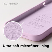Elago Compatible With iPhone 14 Case, Liquid Silicone Case, Full Body Protective Cover, Shockproof, Slim Phone Case, Anti-Scratch Soft Microfiber Lining, 6.1 inch, Light Lilac, ES14SC61-LLIL