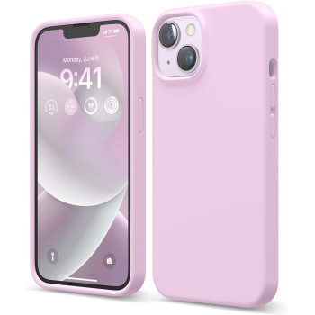 Elago Compatible With iPhone 14 Case, Liquid Silicone Case, Full Body Protective Cover, Shockproof, Slim Phone Case, Anti-Scratch Soft Microfiber Lining, 6.1 inch, Light Lilac, ES14SC61-LLIL
