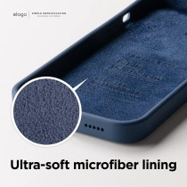 Elago Compatible With iPhone 14 Pro Case, Liquid Silicone Case, Full Body Protective Cover, Shockproof, Slim Phone Case, Anti-Scratch Soft Microfiber Lining, 6.1 inch, Jean Indigo, ES14SC61PRO-JIN