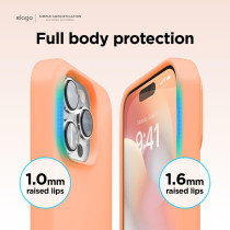 Elago Compatible With iPhone 14 Pro Case, Liquid Silicone Case, Full Body Protective Cover, Shockproof, Slim Phone Case, Anti-Scratch Soft Microfiber Lining, 6.1 inch, Salmon, ES14SC61PRO-SAL