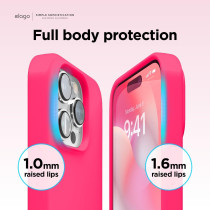 Elago Compatible With iPhone 14 Pro Max Case, Liquid Silicone Case, Full Body Protective Cover, Shockproof, Slim Phone Case, Anti-Scratch Soft Microfiber Lining, 6.7 inch, Ice Red, ES14SC67PRO-IRED