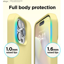 Elago Compatible With iPhone 14 Pro Max Case, Liquid Silicone Case, Full Body Protective Cover, Shockproof, Slim Phone Case, Anti-Scratch Soft Microfiber Lining, 6.7 inch, Yellow, ES14SC67PRO-YE