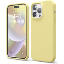 Elago Compatible With iPhone 14 Pro Max Case, Liquid Silicone Case, Full Body Protective Cover, Shockproof, Slim Phone Case, Anti-Scratch Soft Microfiber Lining, 6.7 inch, Yellow, ES14SC67PRO-YE