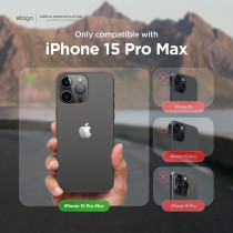 Elago Compatible With iPhone 15 Pro Max Case, Compatible With MagSafe, Glide Case, Full Body Protective Cover, Shockproof, Slim Phone Case 6.7 inch, Dark Grey/ Black, ES15MSGL67PRO-DGYBK