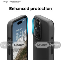 Elago Compatible With iPhone 15 Pro Max Case, Compatible With MagSafe, Glide Case, Full Body Protective Cover, Shockproof, Slim Phone Case 6.7 inch, Dark Grey/ Black, ES15MSGL67PRO-DGYBK