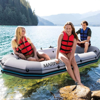 Intex, 68373, Inflatable Mariner 3 Pro Boat Set, ‎40 X 78 X 46 Cm