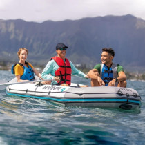 Intex Mariner 4 Rigid Inflatable Boat Set, 68376, Gray