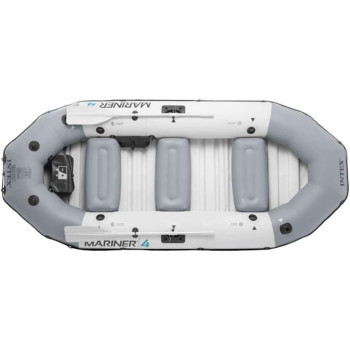 Intex, 68376, Mariner 4 Rigid Inflatable Boat Set, Grey, ‎91 X 50 X 41 Cm