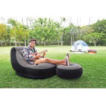 Intex Vinyl Ultra Lounge Chair And Ottoman, 68564NP, Multi-Colour