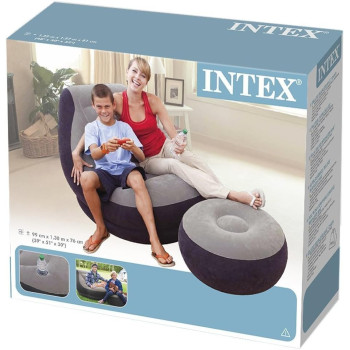 Intex, 68564, Inflatable Chair, Grey, 1 Kilograms, ‎7.87 X 1.57 X 8.66 Cm