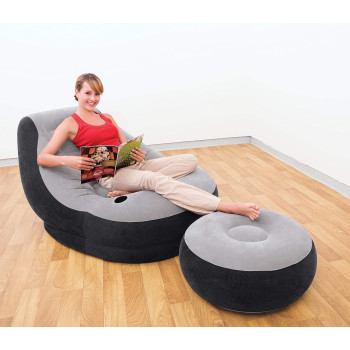 Intex, 68564, Inflatable Chair, Grey, 1 Kilograms, 7.87 X 1.57 X 8.66 Cm