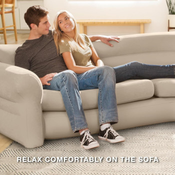 Intex, 68575EP, Inflatable Corner Sofa, 880LB, Weight Capacity 101 X 80 X 30