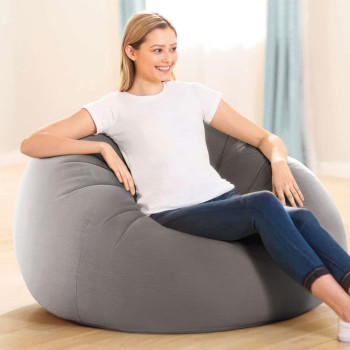 Intex Beanless Bag Chair, 68579Ep, Gray, H27 X W41 X D42 Inch