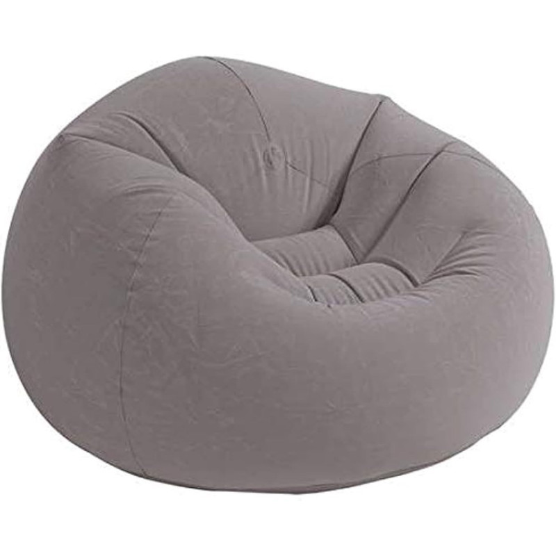Intex, 68579, Inflatable Beanless Bag Air Chair, Gray, 35.4 X 28.2 X 11.4 Cm