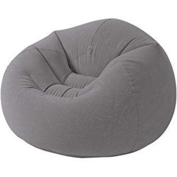 Intex Recreation Beanless Bag Chair, 68579, Grey, 2.49 Kilograms