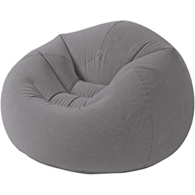 Intex Recreation Beanless Bag Chair, 68579, Grey, 2.49 Kilograms