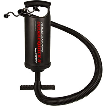 Intex Plastic Double Quick, Hand Pump, Black, ‎13.3 X 13.3 X 37.5 Cm