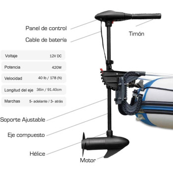 Intex 12V Transom Mount Trolling Outboard Motor, Black, One Size, 68631