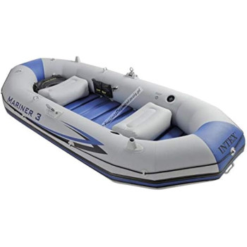 Intex Mariner 3 Pro Boat Set, Gray/Blue, ‎117 X 50 X 18 Cm