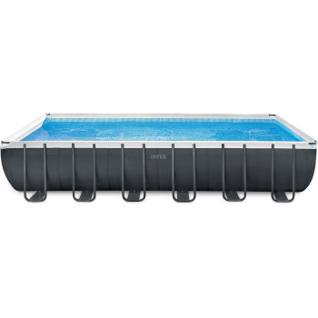 Intex 24Ft X 12Ft X 52Inch, Rectangular Ultra Xtr Metal Frame Swimming Pool With Sand Filter, Ladder, Cover And Ground Cloth