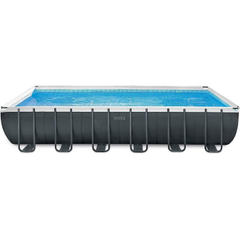 Intex Alloy Steel Pool 24Ft, Multi Colour, ‎732 X 366 X 132 Cm